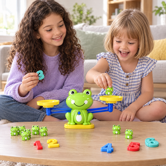 FrogCount Frosch Waage Gelb - Schwestern im Wohnzimmer