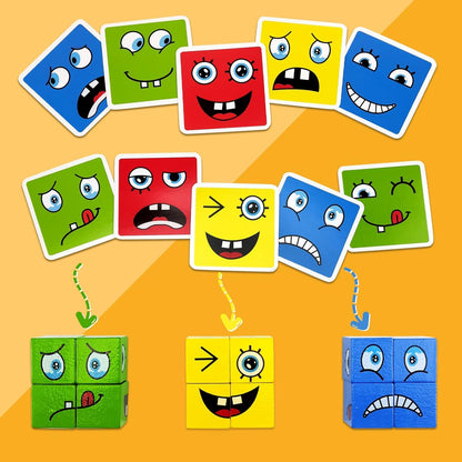 EmoCubes® Montessori Gesichter-Puzzle Würfel