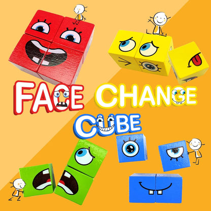 EmoCubes® Montessori Gesichter-Puzzle Würfel