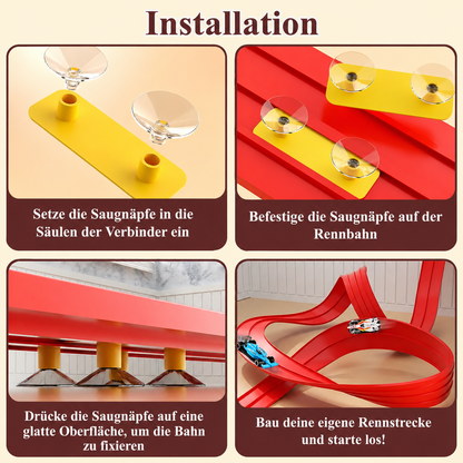 FlexTrack® Biegsames Rennbahn-Bauset mit Spielzeugautos