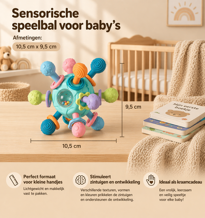 LunaGrip® Sensorische grijpballetje met bijtring