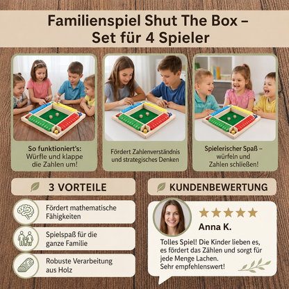 NineFlip® Zahlenspiel aus Holz für die ganze Familie