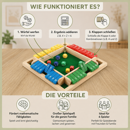 NineFlip® Zahlenspiel aus Holz für die ganze Familie