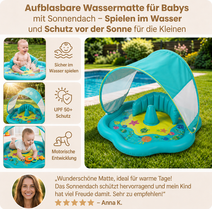 TinySplash® Aufblasbares Wasserbad mit Sonnendach