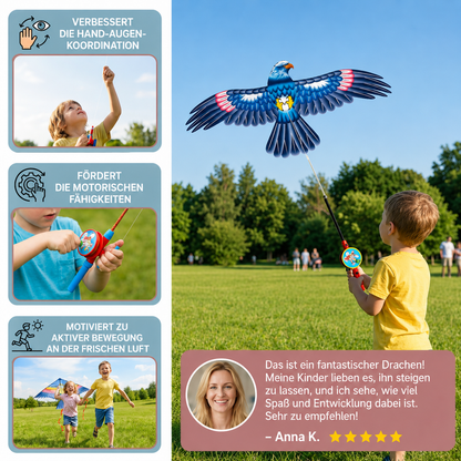 WingUp® Drachen mit flatternden Flügeln für Kinder
