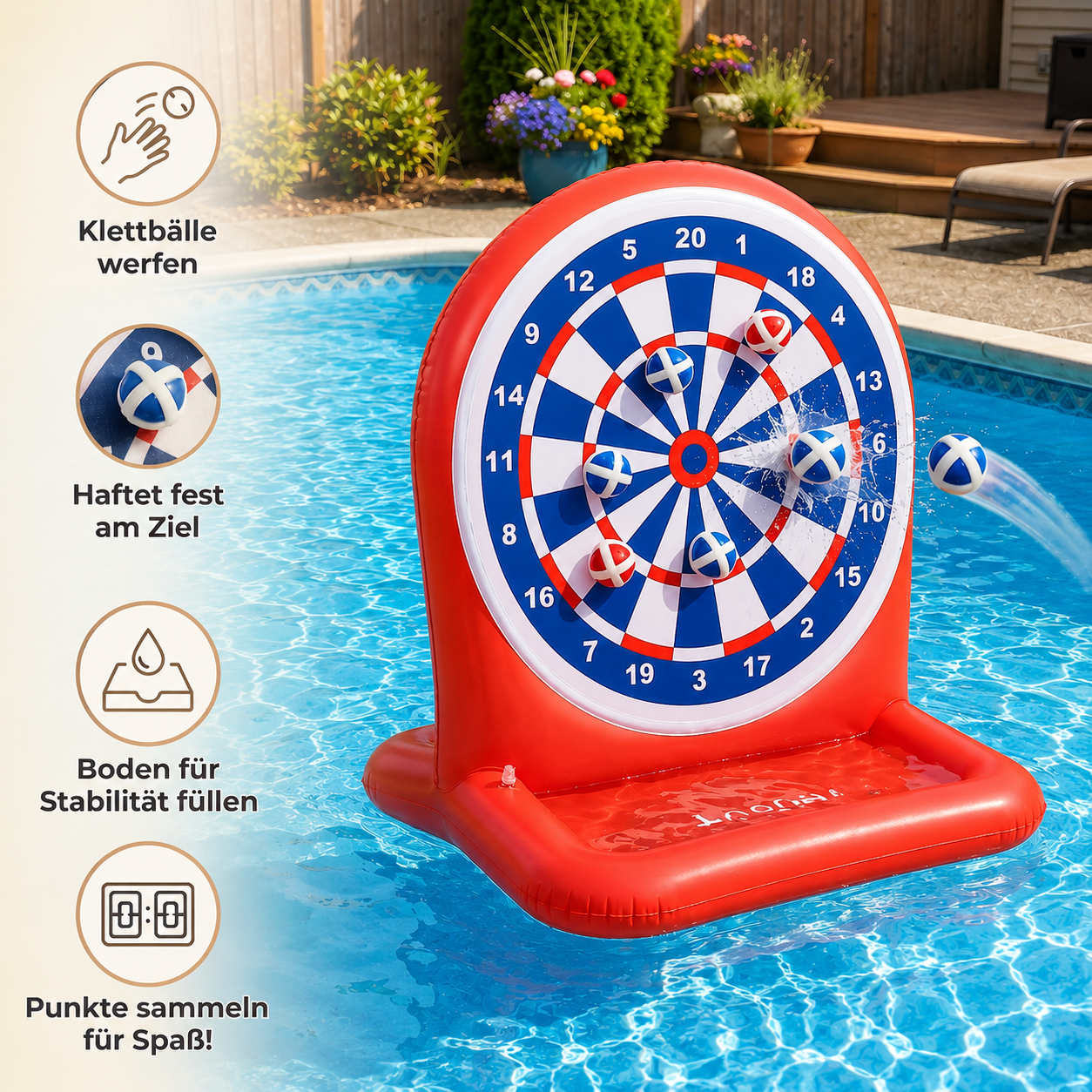 AquaDart® Aufblasbares Wasser Zielspiel