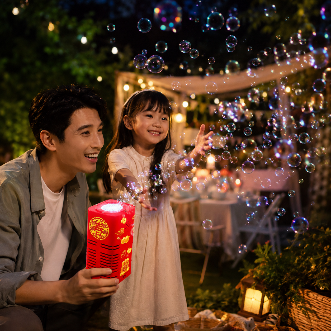 BubbleFeier® Bunte Seifenblasenshow