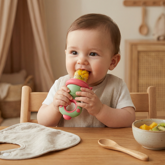 NibblePop® Fruchtsauger mit Schiebemechanismus