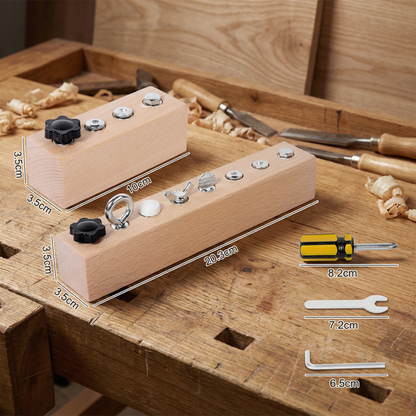 TwistyTool® Montessori Schrauben und Muttern Lernboard