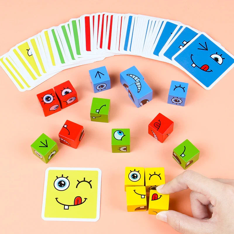 EmoCubes® Montessori Gesichter-Puzzle Würfel