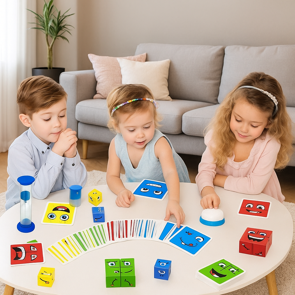 EmoCubes® Montessori Gesichter-Puzzle Würfel