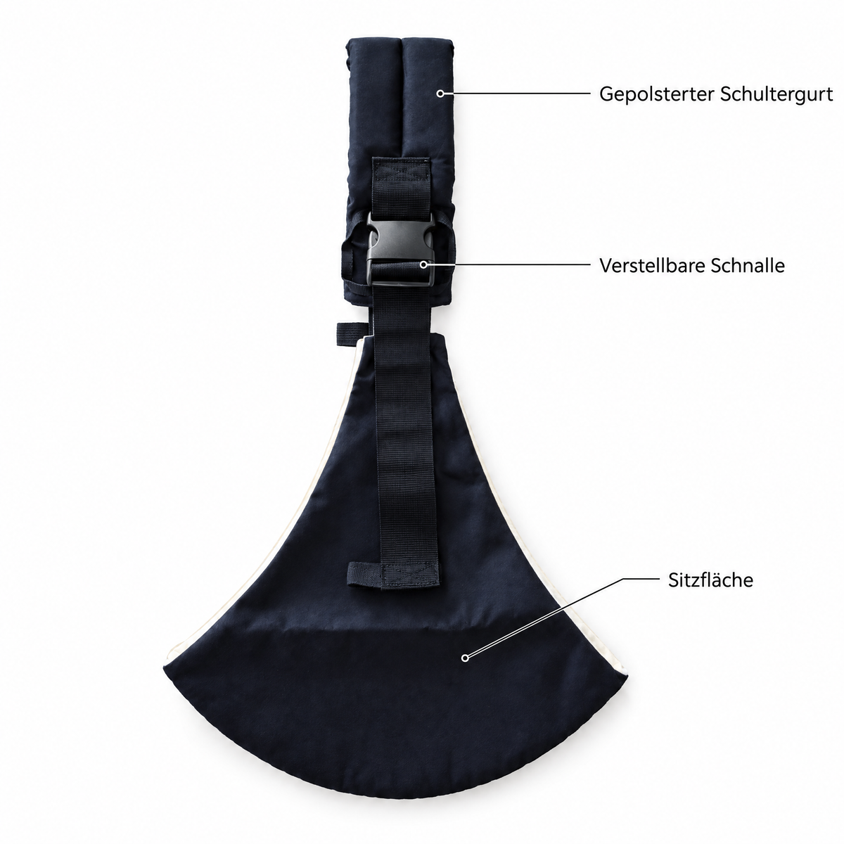 HipSnug Babytrage in Schwarz