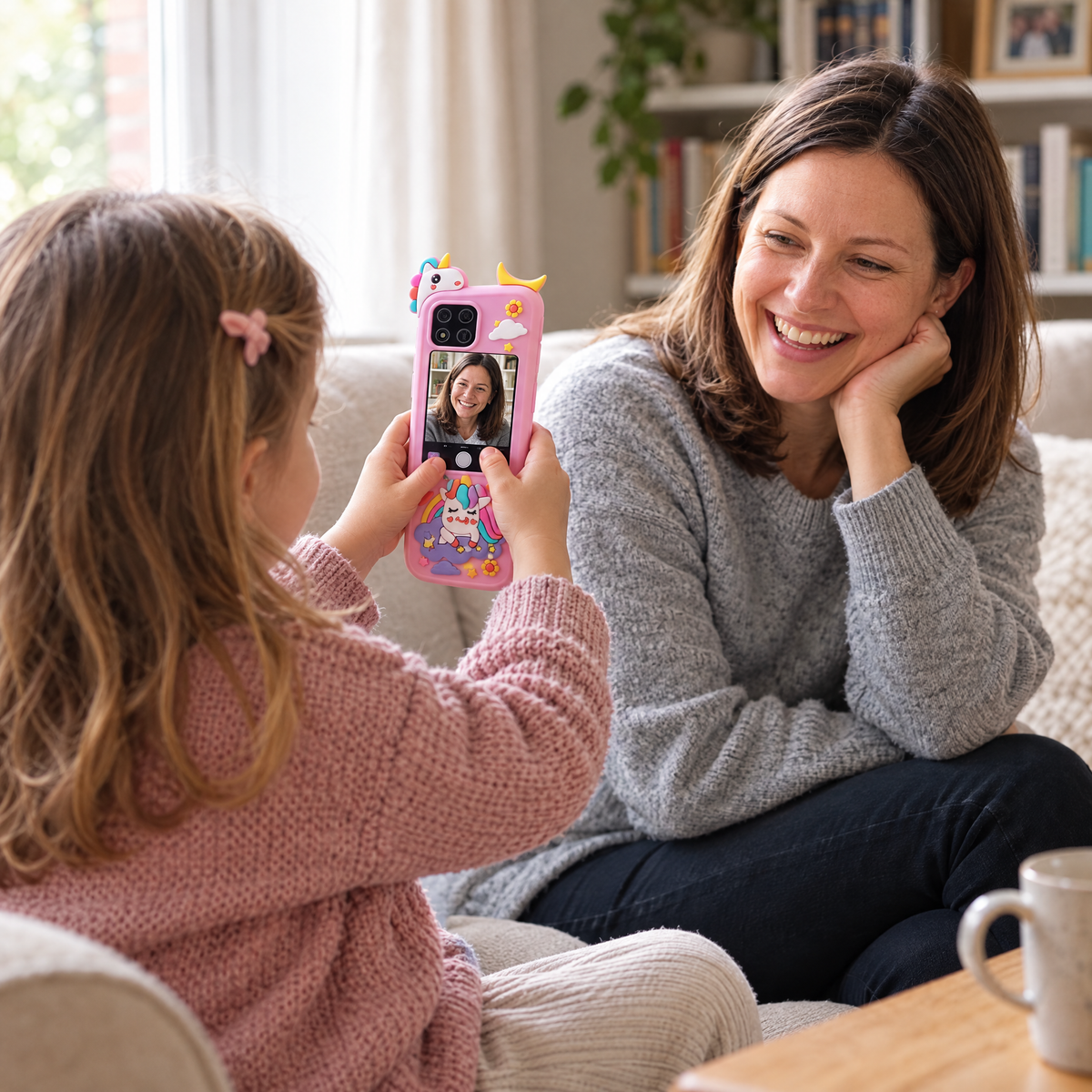 PlayFone Kinder-Smartphone – Kind fotografiert Mama