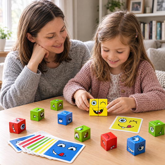 EmoCubes – Mutter und Tochter legen Gesichter