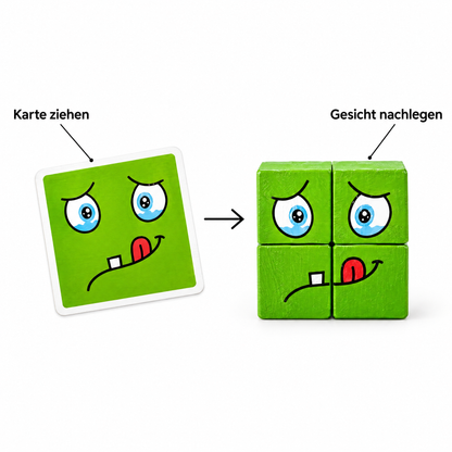 EmoCubes – Karte ziehen, Gesicht nachlegen