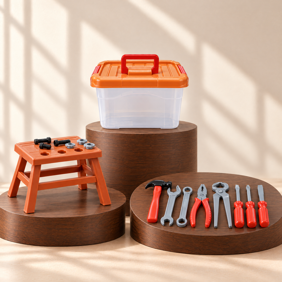 TinyTool 39-teilig mit Aufbewahrungsbox und Werkbank