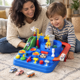 HappyTrack® Autobahn Spielset mit Hubschrauber und Aufzug
