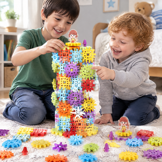SpinBricks – Brüder bauen einen Zahnradturm