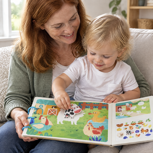 SensiTales – Mutter und Kleinkind mit dem Bauernhof-Buch