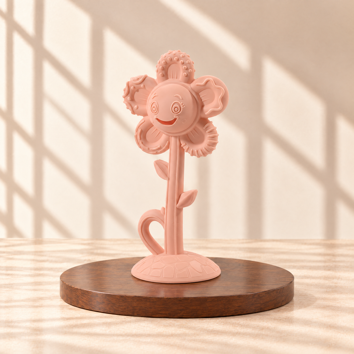 PetalRing Beißring mit Rassel – Rosa