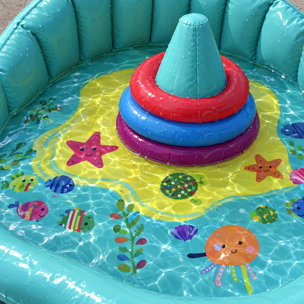 TinySplash Nahaufnahme Wasserboden mit Meerestieren