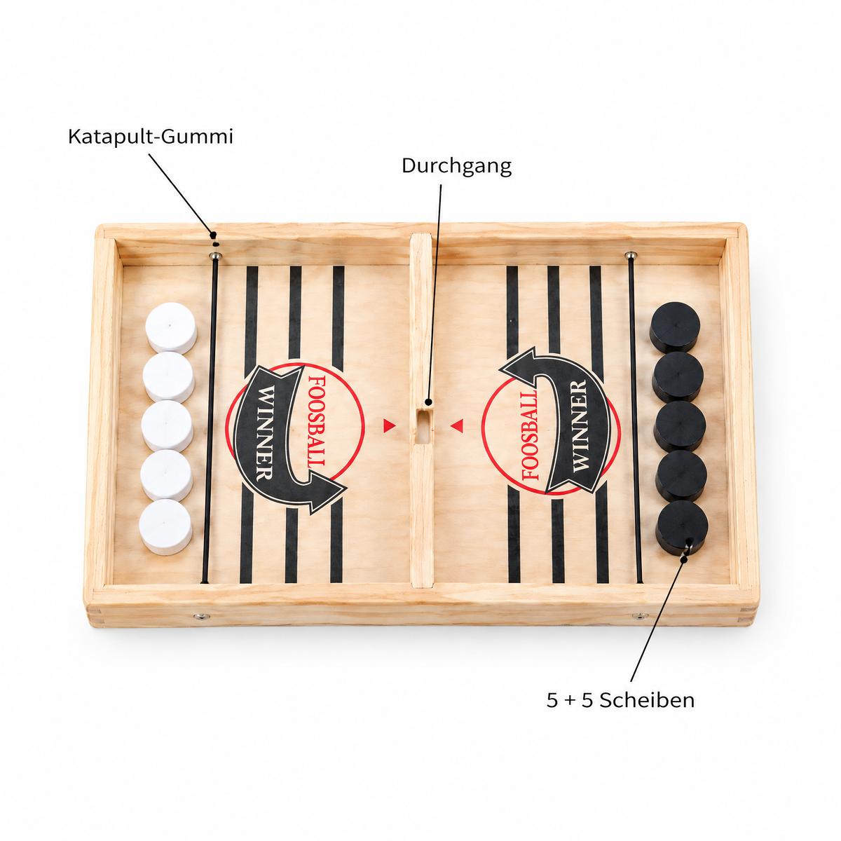 SwiftBoard Katapult-Gummi, Durchgang, 5 + 5 Scheiben