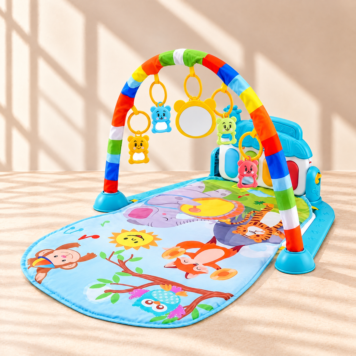 TinyTunes Spieldecke – Hellblau Waldtiere