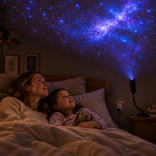 StarDrift Sternenprojektor Galaxie im Kinderzimmer