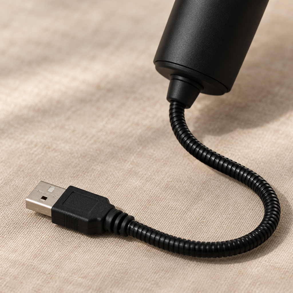 StarDrift Schwanenhals und USB Nahaufnahme