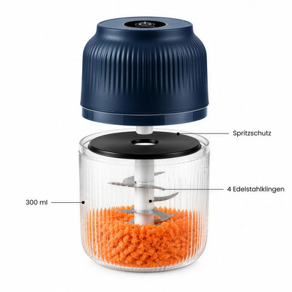 MiniMash 300 ml, 4 Edelstahlklingen, Spritzschutz