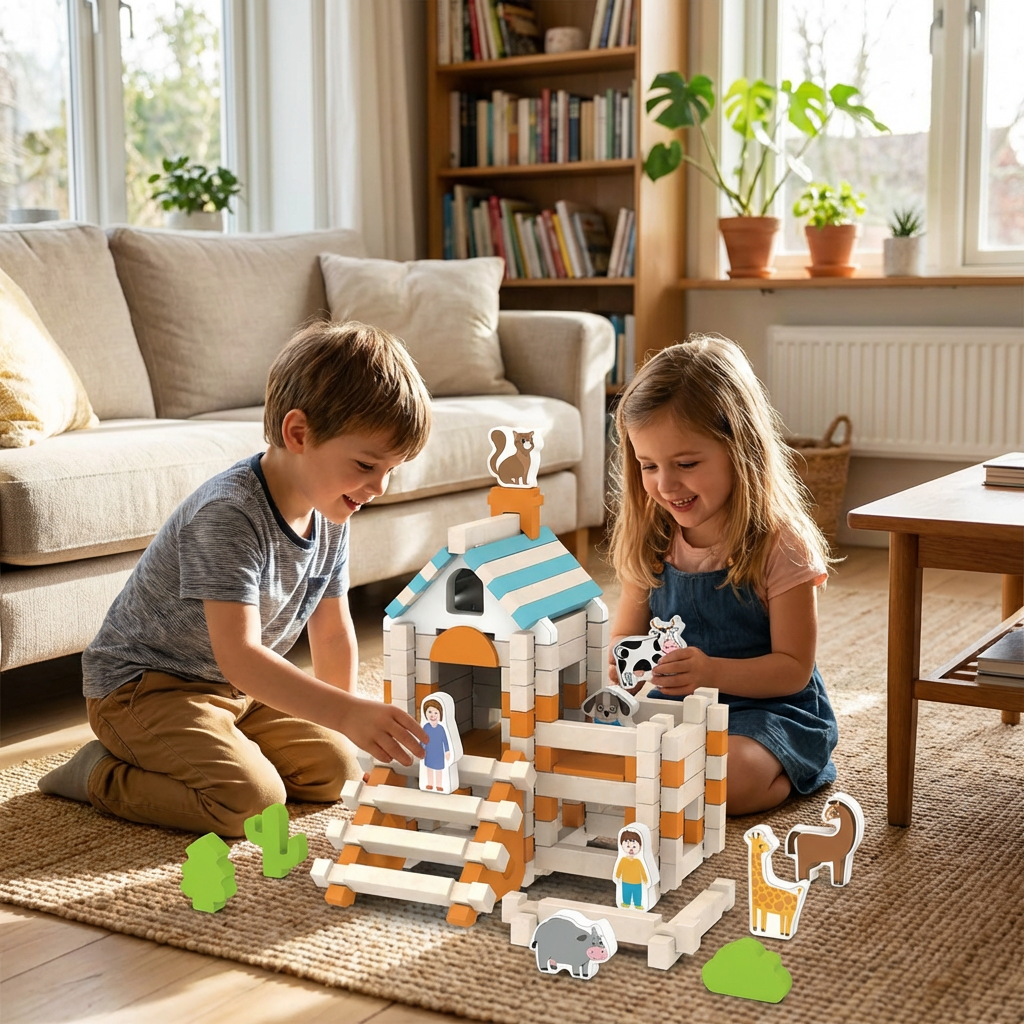 TinyStack® Pädagogische Holzbausteine
