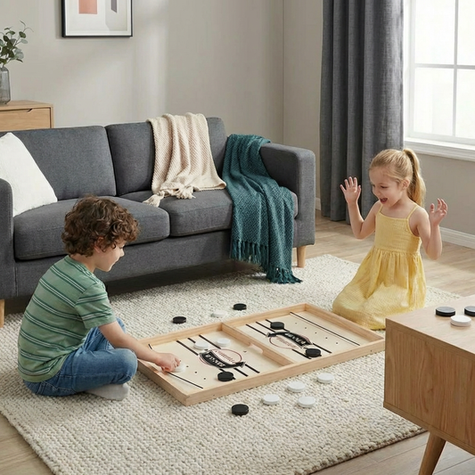 Houten Schaakspel met Katapult.