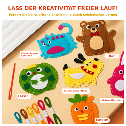 TinyThreads® Nähset mit Tieren für Kinder